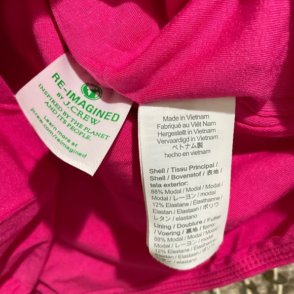 🩷 NWT J Crew hot pink knit tank stretch sz M - Picture 7 of 9